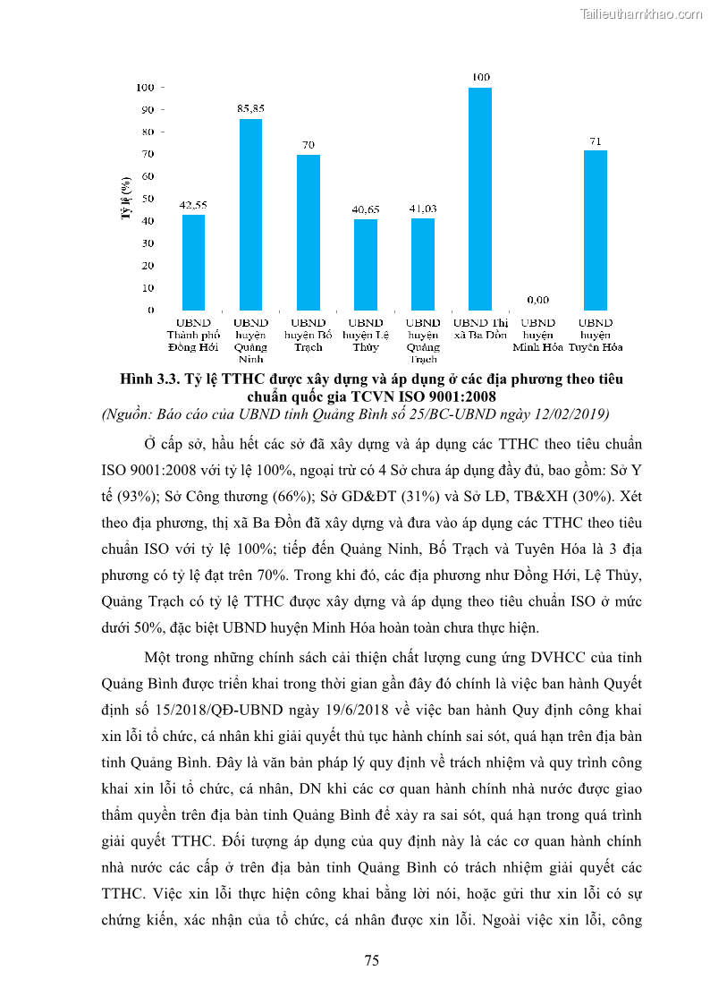 Luận án tiến sĩ quản trị kinh doanh Nâng cao chất lượng cung ứng dịch vụ hành chính công tỉnh Quảng Bình - 8 Trang 89