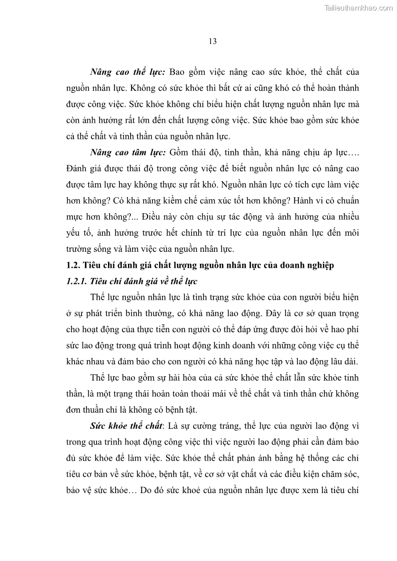 Luận văn thạc sĩ quản trị nhân lực Nâng cao chất lượng nguồn nhân lực tại Ngân hàng Nông nghiệp và Phát triển Nông thôn Việt Nam - Chi nhánh Sở giao dịch - 2 Trang 23