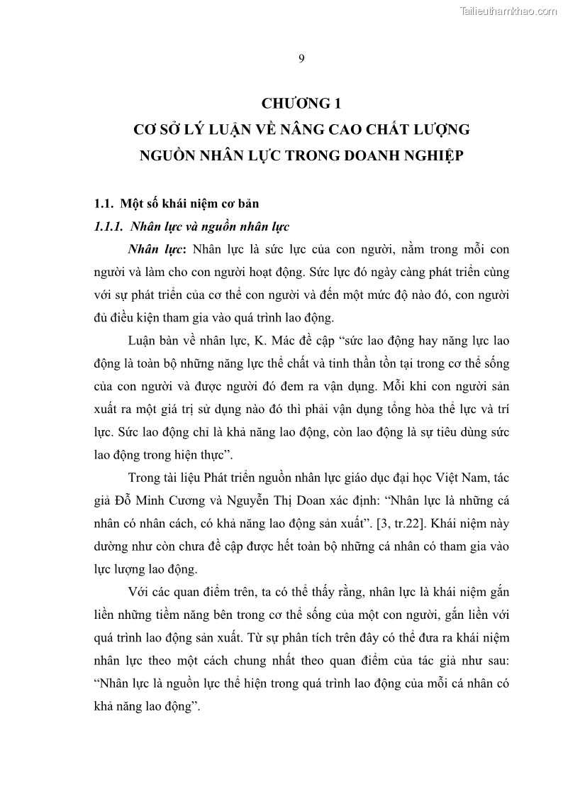 Luận văn thạc sĩ quản trị nhân lực Nâng cao chất lượng nguồn nhân lực tại Ngân hàng Nông nghiệp và Phát triển Nông thôn Việt Nam - Chi nhánh Sở giao dịch - 2 Trang 19
