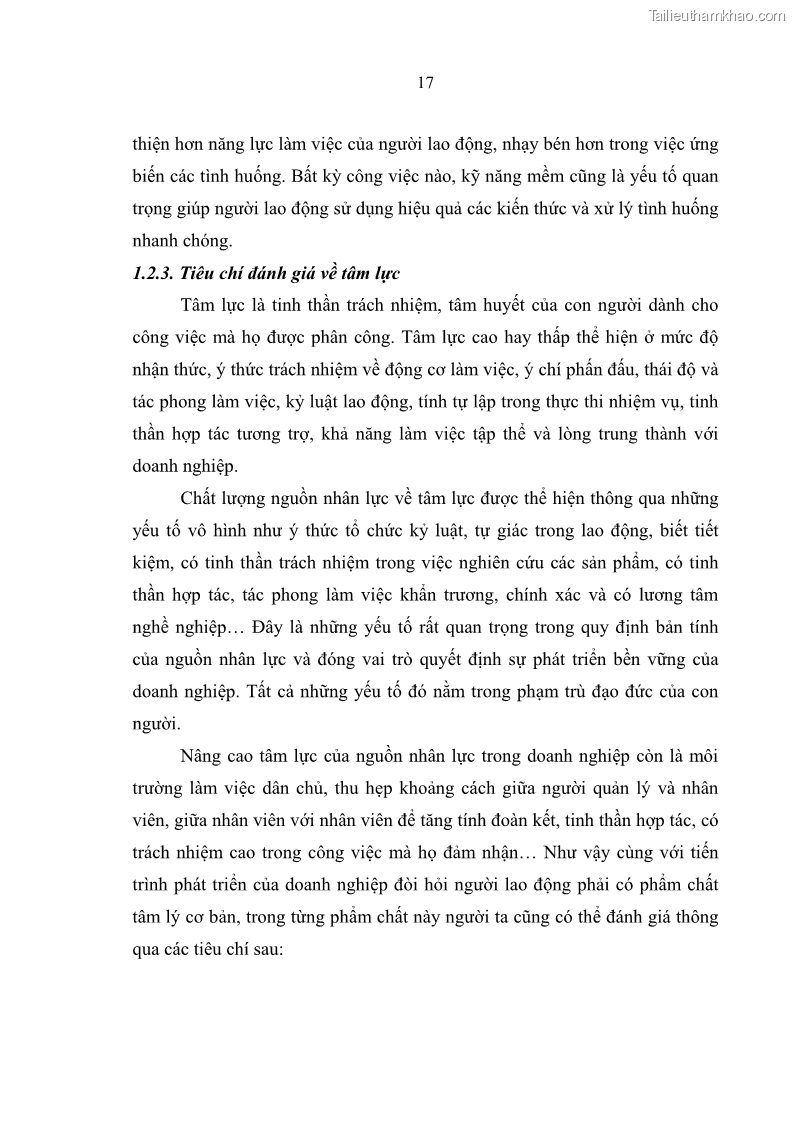 Luận văn thạc sĩ quản trị nhân lực Nâng cao chất lượng nguồn nhân lực tại Ngân hàng Nông nghiệp và Phát triển Nông thôn Việt Nam - Chi nhánh Sở giao dịch - 3 Trang 27