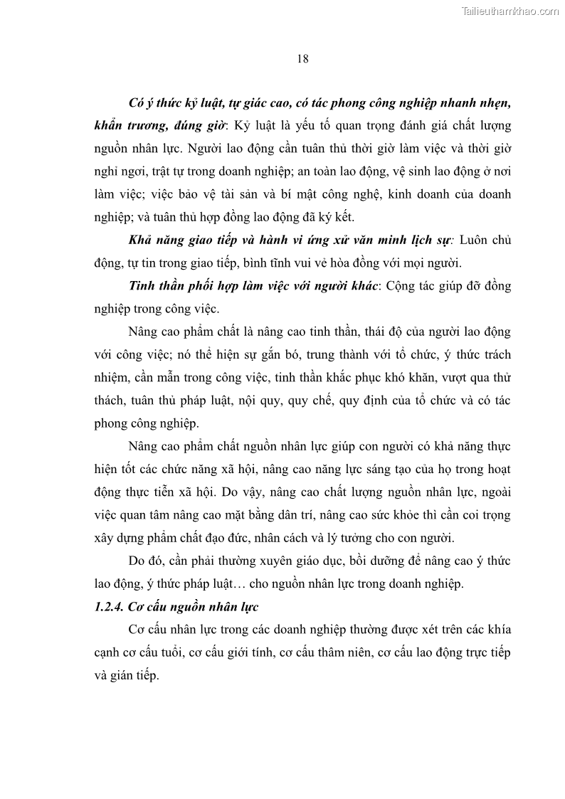 Luận văn thạc sĩ quản trị nhân lực Nâng cao chất lượng nguồn nhân lực tại Ngân hàng Nông nghiệp và Phát triển Nông thôn Việt Nam - Chi nhánh Sở giao dịch - 3 Trang 28