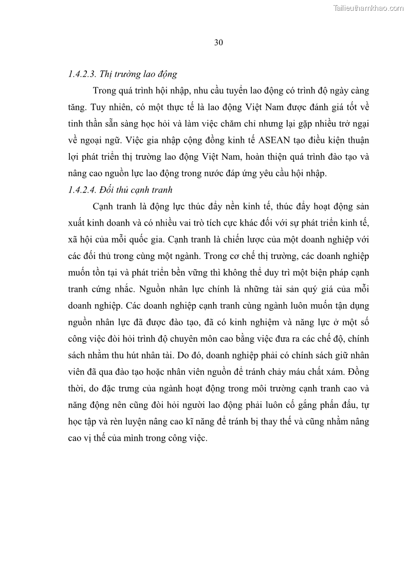 Luận văn thạc sĩ quản trị nhân lực Nâng cao chất lượng nguồn nhân lực tại Ngân hàng Nông nghiệp và Phát triển Nông thôn Việt Nam - Chi nhánh Sở giao dịch - 4 Trang 40