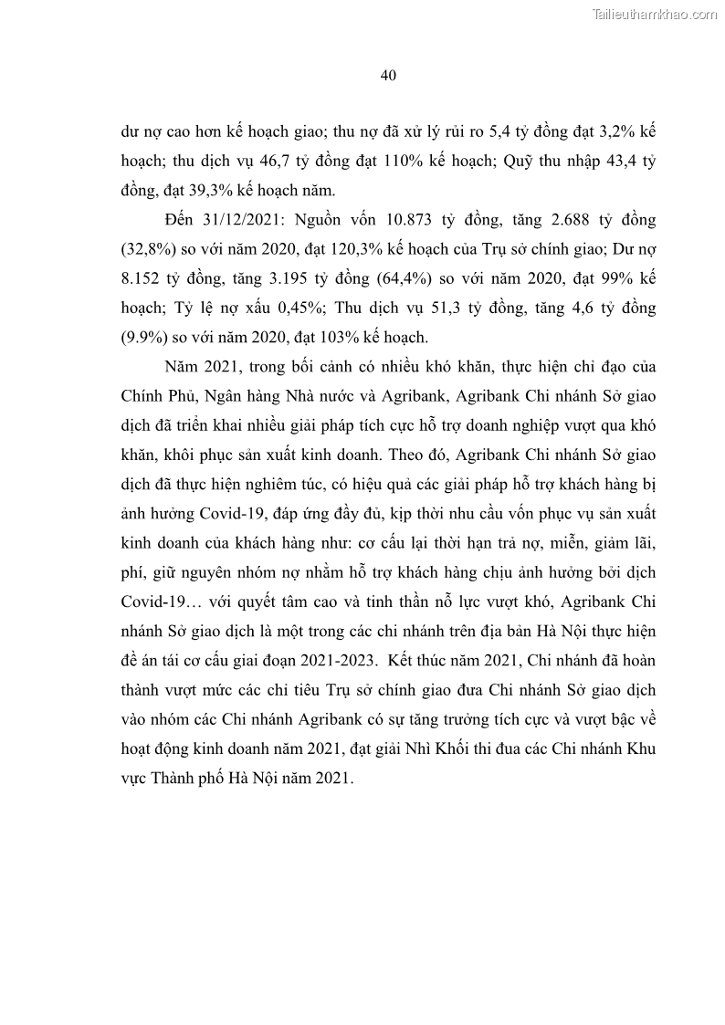 Luận văn thạc sĩ quản trị nhân lực Nâng cao chất lượng nguồn nhân lực tại Ngân hàng Nông nghiệp và Phát triển Nông thôn Việt Nam - Chi nhánh Sở giao dịch - 5 Trang 50