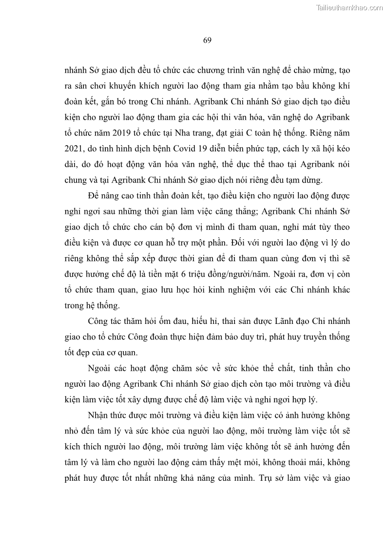 Luận văn thạc sĩ quản trị nhân lực Nâng cao chất lượng nguồn nhân lực tại Ngân hàng Nông nghiệp và Phát triển Nông thôn Việt Nam - Chi nhánh Sở giao dịch - 7 Trang 79
