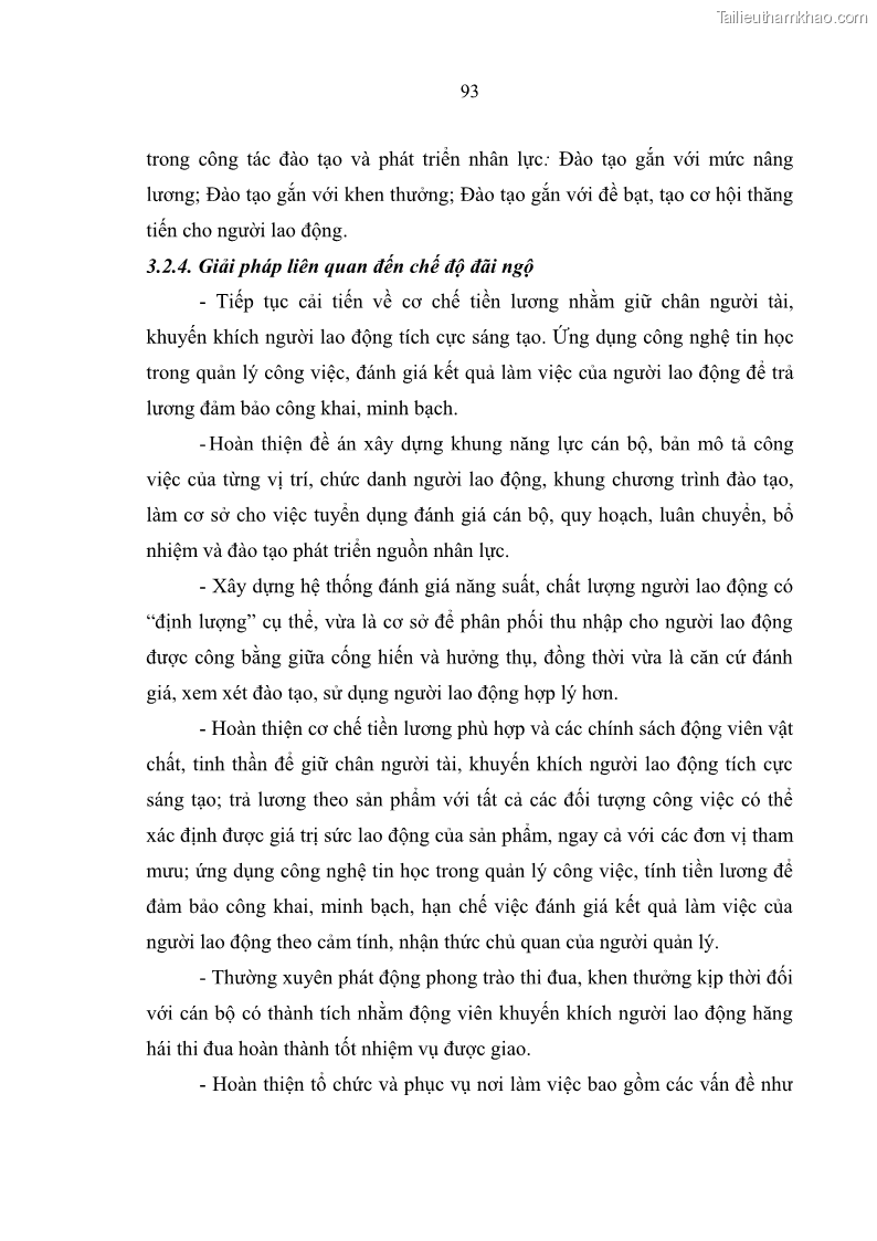 Luận văn thạc sĩ quản trị nhân lực Nâng cao chất lượng nguồn nhân lực tại Ngân hàng Nông nghiệp và Phát triển Nông thôn Việt Nam - Chi nhánh Sở giao dịch - 9 Trang 103