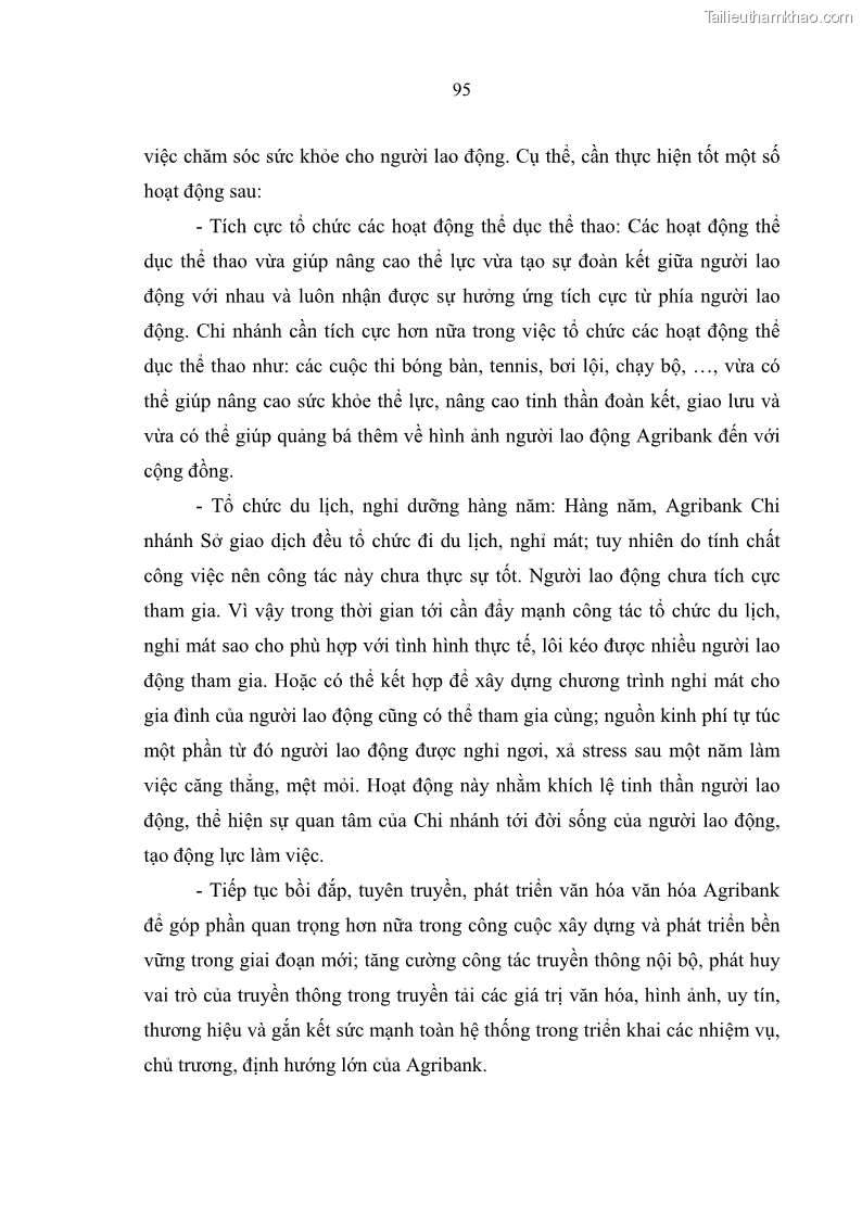 Luận văn thạc sĩ quản trị nhân lực Nâng cao chất lượng nguồn nhân lực tại Ngân hàng Nông nghiệp và Phát triển Nông thôn Việt Nam - Chi nhánh Sở giao dịch - 9 Trang 105