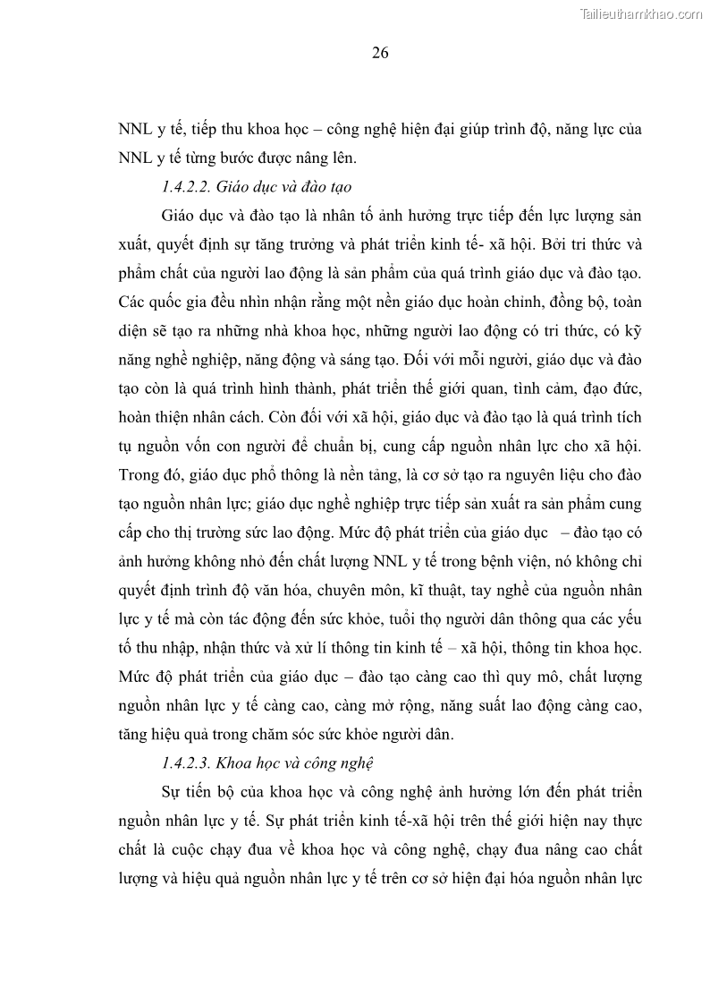 Luận văn thạc sĩ quản trị nhân lực Nâng cao chất lượng nguồn nhân lực y tế tại Bệnh viện Chỉnh hình và Phục hồi chức năng Hà Nội - 3 Trang 35