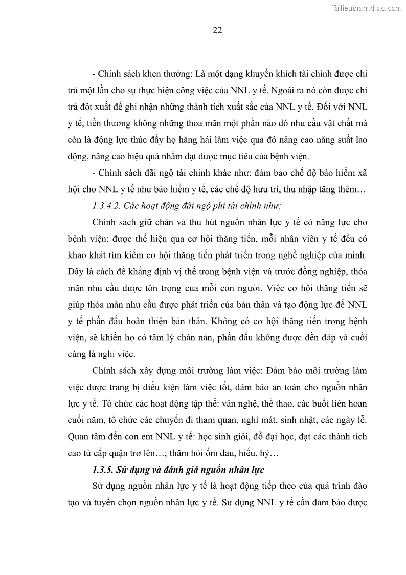 Luận văn thạc sĩ quản trị nhân lực Nâng cao chất lượng nguồn nhân lực y tế tại Bệnh viện Chỉnh hình và Phục hồi chức năng Hà Nội - 3 Trang 31