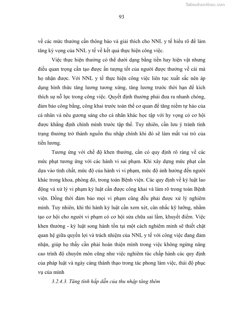 Luận văn thạc sĩ quản trị nhân lực Nâng cao chất lượng nguồn nhân lực y tế tại Bệnh viện Chỉnh hình và Phục hồi chức năng Hà Nội - 9 Trang 102