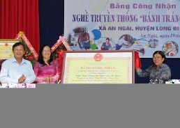 Làng bánh tráng An Ngãi cũng được tỉnh Bà Rịa Vũng Tàu công nhận là làng 4