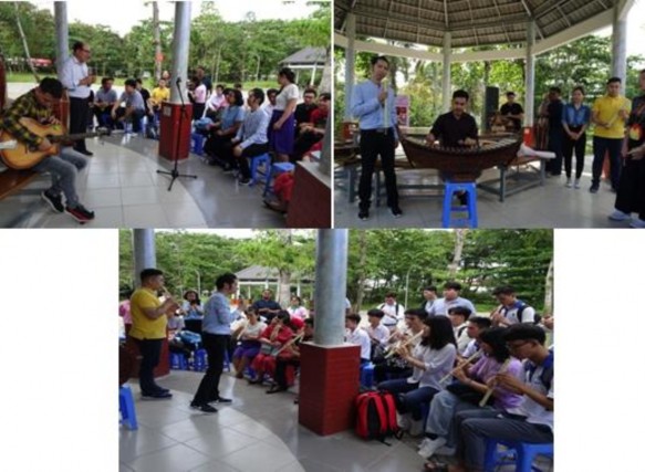 Hình Hoạt động giao lưu văn hóa nghệ thuật cổ truyền của Trường ĐH 3