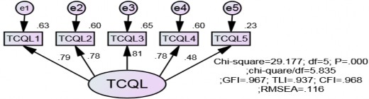 Hình 4 3 Kết quả CFA lần 1 chuẩn hóa của thang đo năng lực năng lực tổ 1
