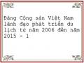 Đảng Cộng sản Việt Nam lãnh đạo phát triển du lịch từ năm 2006 đến năm 2015 - 1