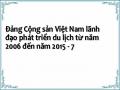 Đảng Cộng sản Việt Nam lãnh đạo phát triển du lịch từ năm 2006 đến năm 2015 - 7
