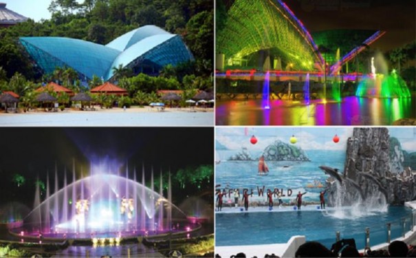 Sân khấu nhạc nước khu biểu diễn cá heo đảo Tuần Châu Khách sạn tại Tuần 5