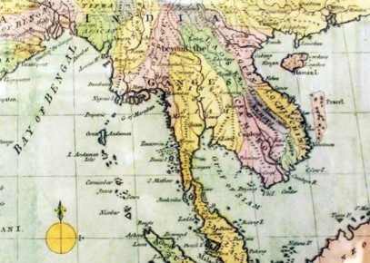 Một phần bản đồ An Accurate of the East Indies do Thomas Banke xuất bản tại London 3