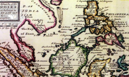 Bản đồ Lục địa Đông Ấn do Macmillan Company xuất bản tại London Anh năm 1736 5