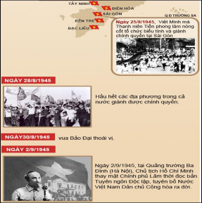 Hình 3 17 Thắng lợi của Tổng khởi nghĩa tháng Tám năm 1945 Sau khi dạy xong bài 2