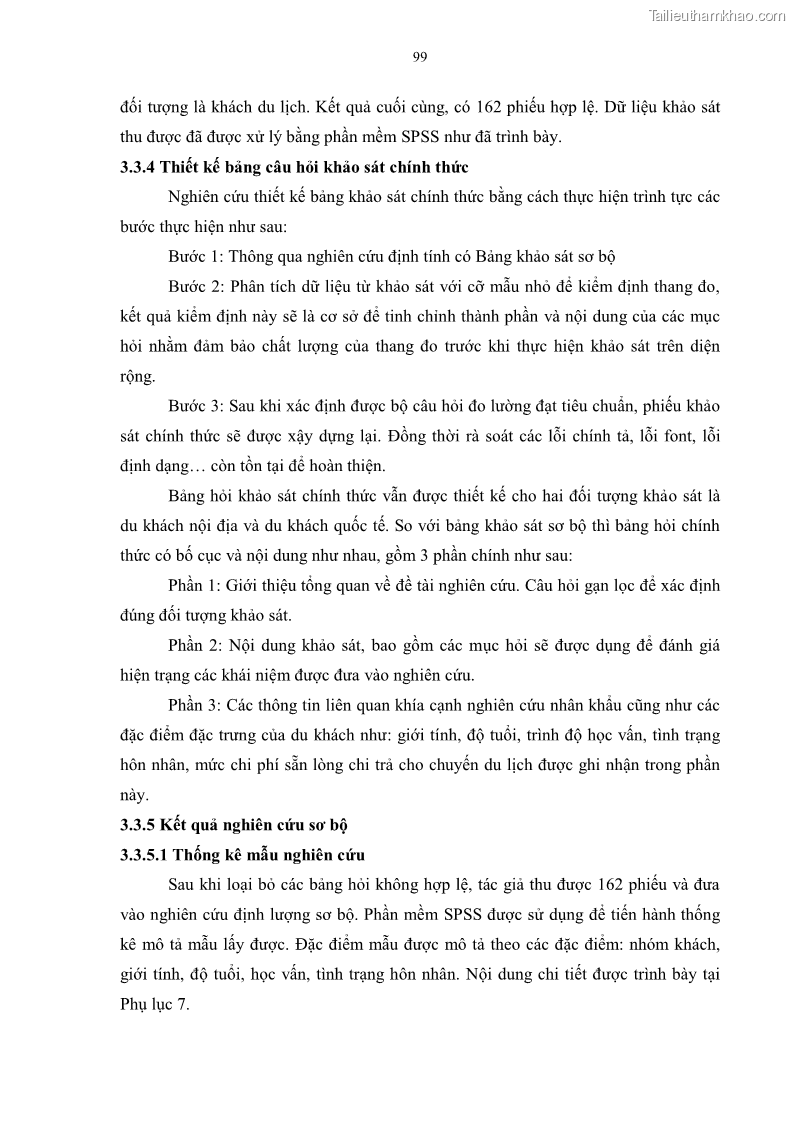 Luận án tiến sĩ quản trị kinh doanh Mối quan hệ giữa nhận thức rủi ro, hạnh phúc chủ quan và ý định quay lại của khách du lịch tại Việt Nam - Trường hợp nghiên cứu tại thành phố Hồ Chí Minh - 10 Trang 114