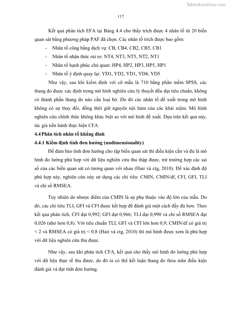 Luận án tiến sĩ quản trị kinh doanh Mối quan hệ giữa nhận thức rủi ro, hạnh phúc chủ quan và ý định quay lại của khách du lịch tại Việt Nam - Trường hợp nghiên cứu tại thành phố Hồ Chí Minh - 11 Trang 132