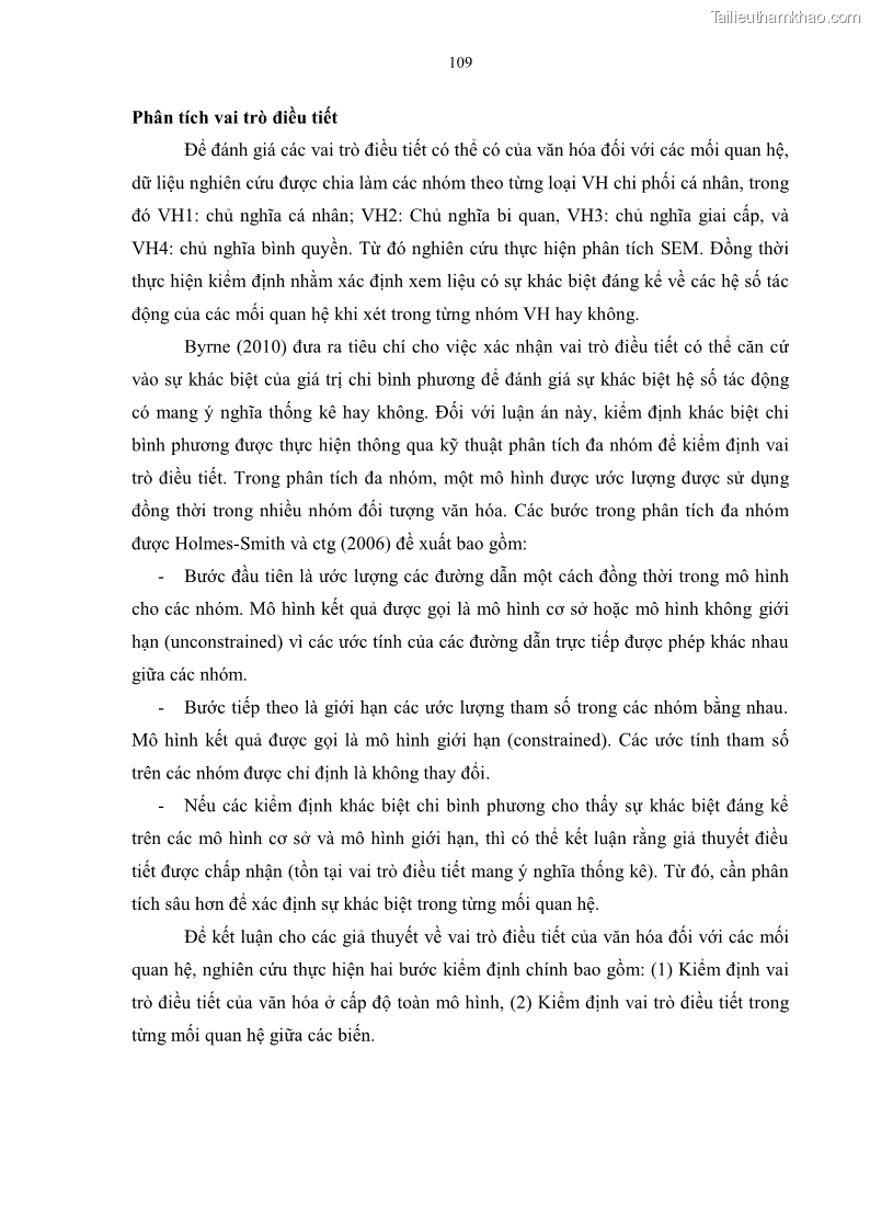 Luận án tiến sĩ quản trị kinh doanh Mối quan hệ giữa nhận thức rủi ro, hạnh phúc chủ quan và ý định quay lại của khách du lịch tại Việt Nam - Trường hợp nghiên cứu tại thành phố Hồ Chí Minh - 11 Trang 124