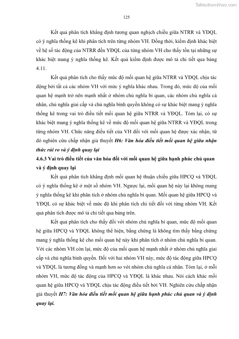 Luận án tiến sĩ quản trị kinh doanh Mối quan hệ giữa nhận thức rủi ro, hạnh phúc chủ quan và ý định quay lại của khách du lịch tại Việt Nam - Trường hợp nghiên cứu tại thành phố Hồ Chí Minh - 12 Trang 140