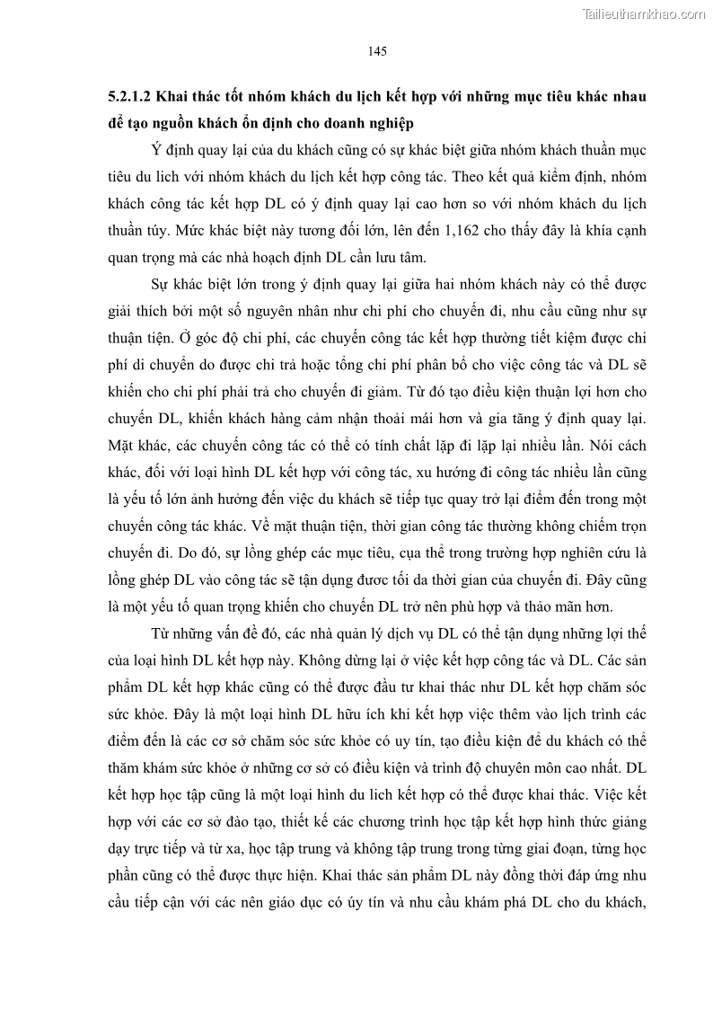 Luận án tiến sĩ quản trị kinh doanh Mối quan hệ giữa nhận thức rủi ro, hạnh phúc chủ quan và ý định quay lại của khách du lịch tại Việt Nam - Trường hợp nghiên cứu tại thành phố Hồ Chí Minh - 14 Trang 160