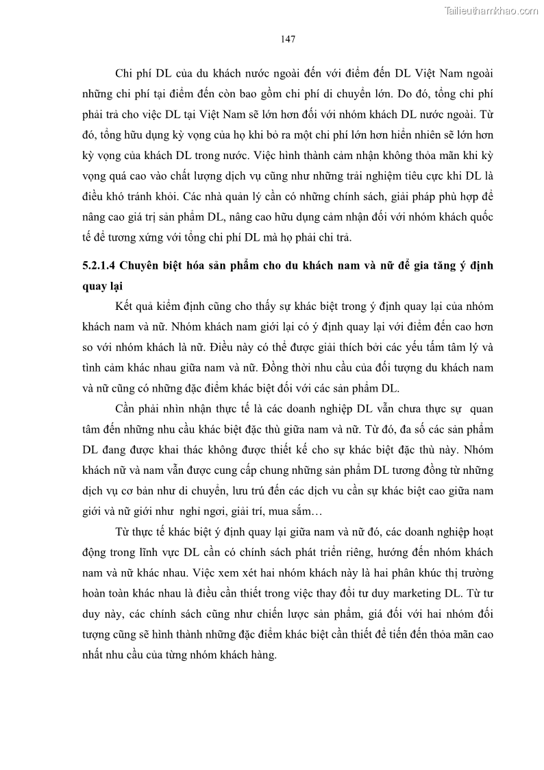 Luận án tiến sĩ quản trị kinh doanh Mối quan hệ giữa nhận thức rủi ro, hạnh phúc chủ quan và ý định quay lại của khách du lịch tại Việt Nam - Trường hợp nghiên cứu tại thành phố Hồ Chí Minh - 14 Trang 162