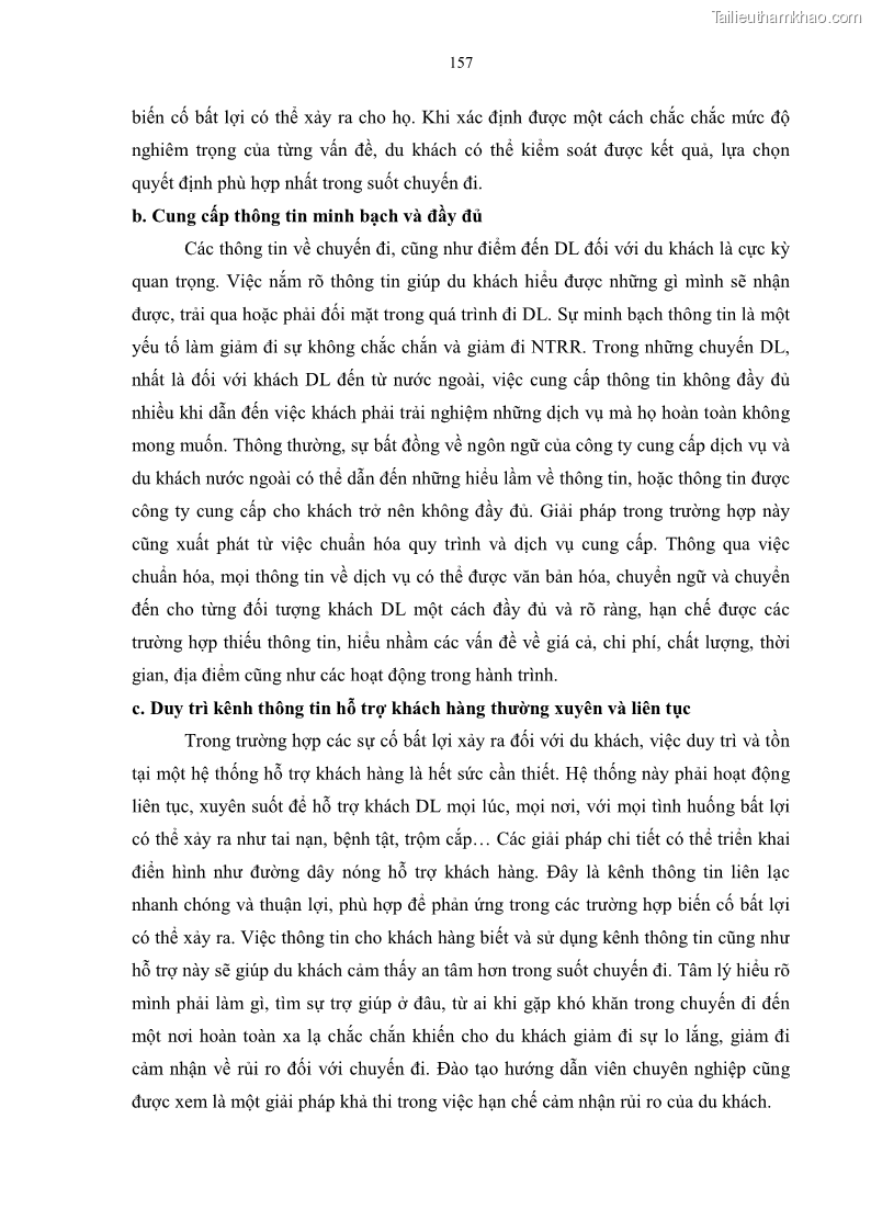 Luận án tiến sĩ quản trị kinh doanh Mối quan hệ giữa nhận thức rủi ro, hạnh phúc chủ quan và ý định quay lại của khách du lịch tại Việt Nam - Trường hợp nghiên cứu tại thành phố Hồ Chí Minh - 15 Trang 172