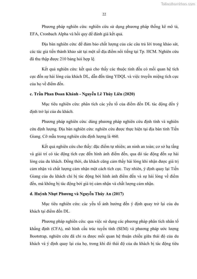 Luận án tiến sĩ quản trị kinh doanh Mối quan hệ giữa nhận thức rủi ro, hạnh phúc chủ quan và ý định quay lại của khách du lịch tại Việt Nam - Trường hợp nghiên cứu tại thành phố Hồ Chí Minh - 4 Trang 37