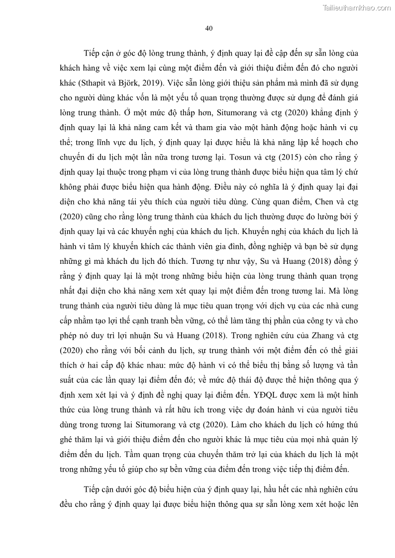 Luận án tiến sĩ quản trị kinh doanh Mối quan hệ giữa nhận thức rủi ro, hạnh phúc chủ quan và ý định quay lại của khách du lịch tại Việt Nam - Trường hợp nghiên cứu tại thành phố Hồ Chí Minh - 5 Trang 55