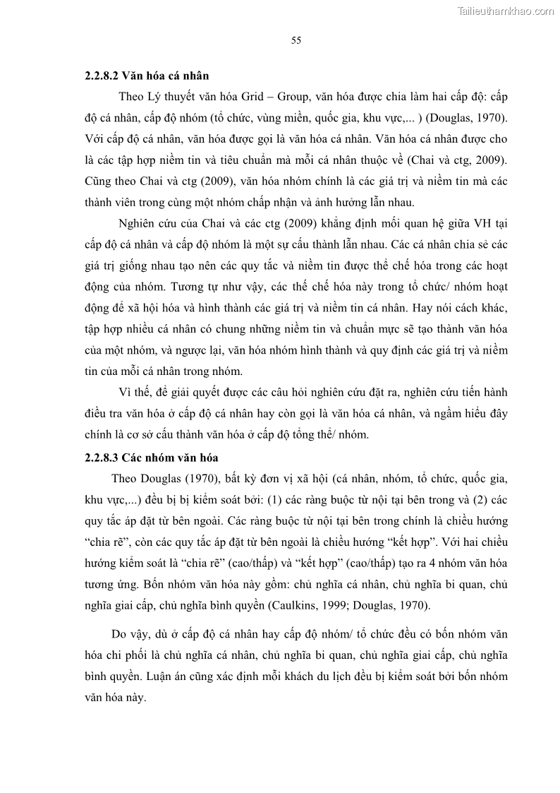 Luận án tiến sĩ quản trị kinh doanh Mối quan hệ giữa nhận thức rủi ro, hạnh phúc chủ quan và ý định quay lại của khách du lịch tại Việt Nam - Trường hợp nghiên cứu tại thành phố Hồ Chí Minh - 6 Trang 70
