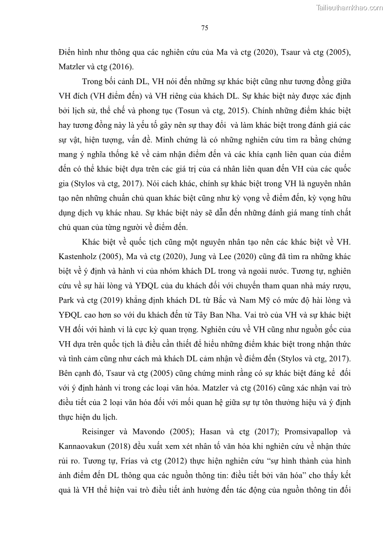Luận án tiến sĩ quản trị kinh doanh Mối quan hệ giữa nhận thức rủi ro, hạnh phúc chủ quan và ý định quay lại của khách du lịch tại Việt Nam - Trường hợp nghiên cứu tại thành phố Hồ Chí Minh - 8 Trang 90