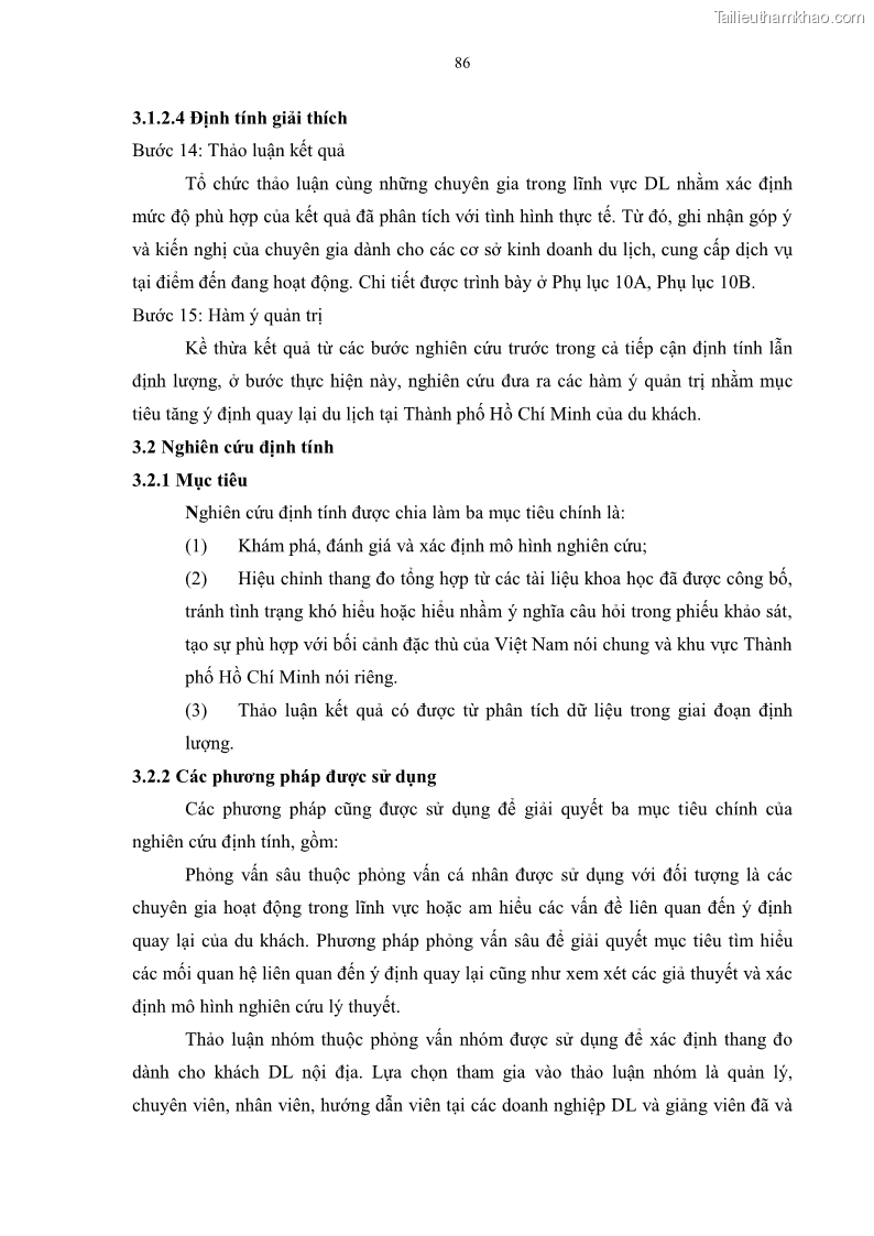 Luận án tiến sĩ quản trị kinh doanh Mối quan hệ giữa nhận thức rủi ro, hạnh phúc chủ quan và ý định quay lại của khách du lịch tại Việt Nam - Trường hợp nghiên cứu tại thành phố Hồ Chí Minh - 9 Trang 101