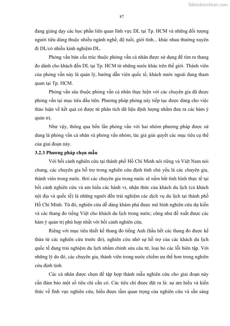 Luận án tiến sĩ quản trị kinh doanh Mối quan hệ giữa nhận thức rủi ro, hạnh phúc chủ quan và ý định quay lại của khách du lịch tại Việt Nam - Trường hợp nghiên cứu tại thành phố Hồ Chí Minh - 9 Trang 102