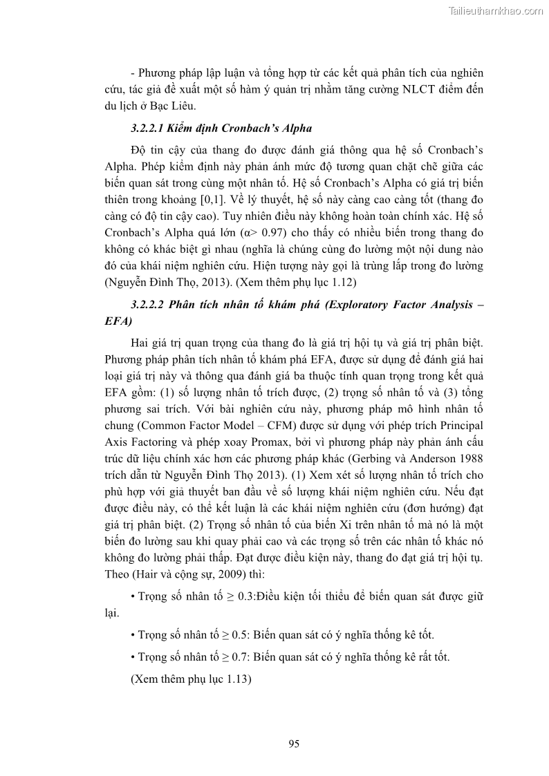 Luận án tiến sĩ quản trị kinh doanh Nâng cao năng lực cạnh tranh điểm đến du lịch ở Bạc Liêu - 10 Trang 115
