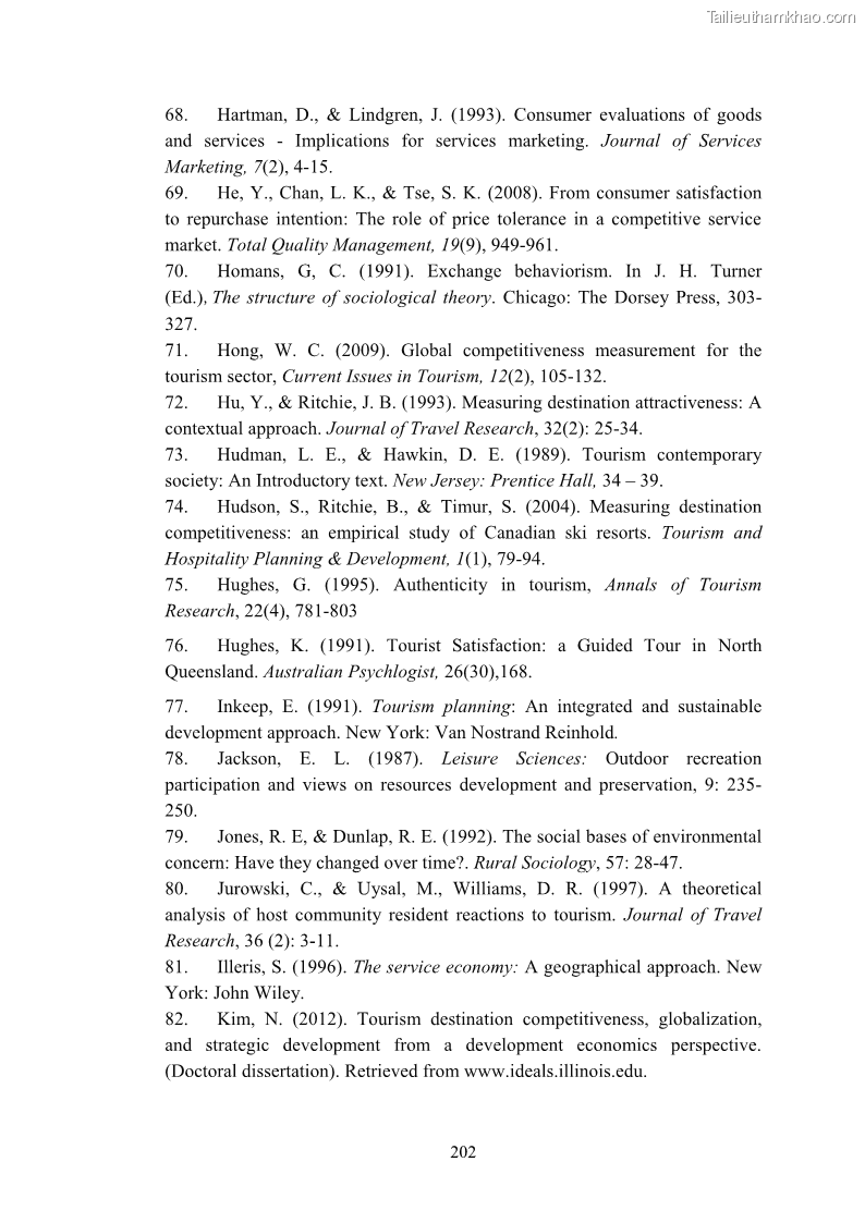 Luận án tiến sĩ quản trị kinh doanh Nâng cao năng lực cạnh tranh điểm đến du lịch ở Bạc Liêu - 19 Trang 220