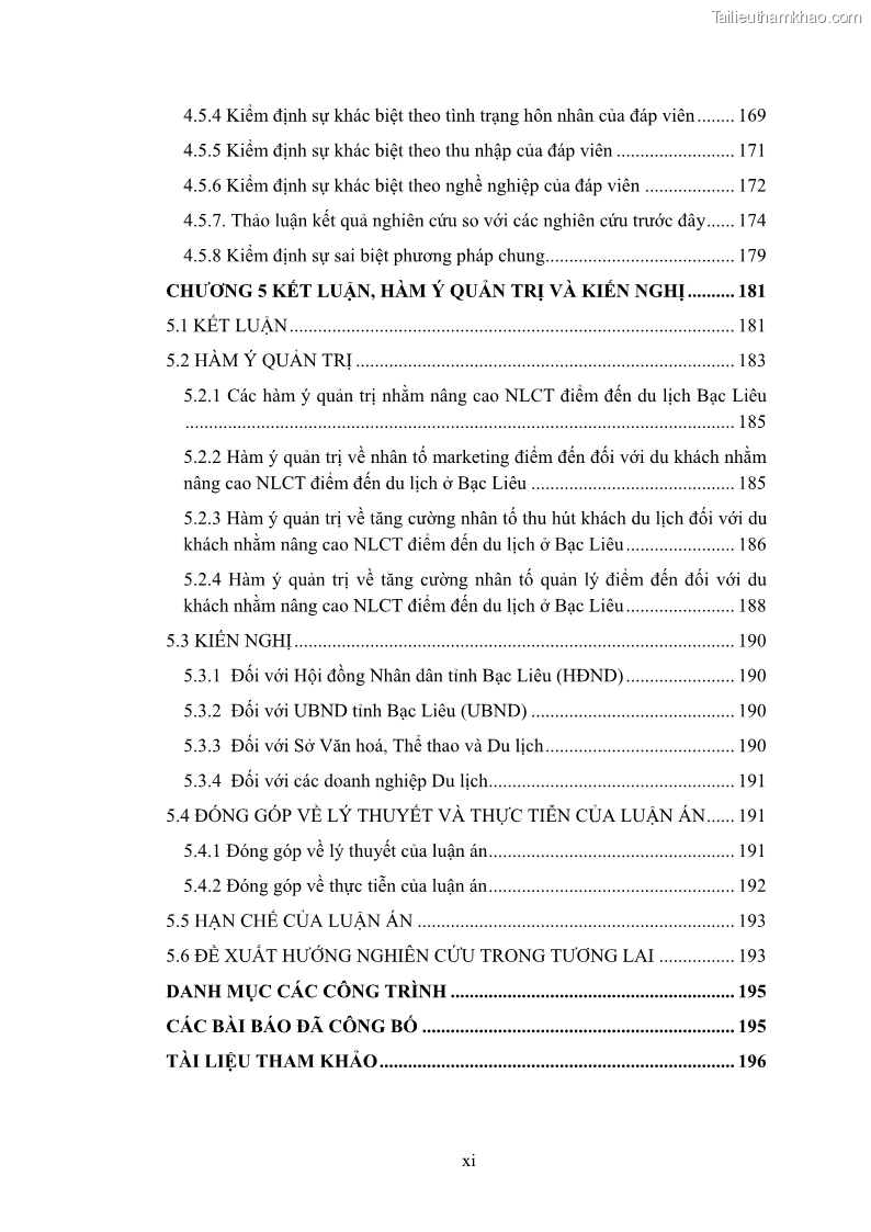 Luận án tiến sĩ quản trị kinh doanh Nâng cao năng lực cạnh tranh điểm đến du lịch ở Bạc Liêu - 2 Trang 14
