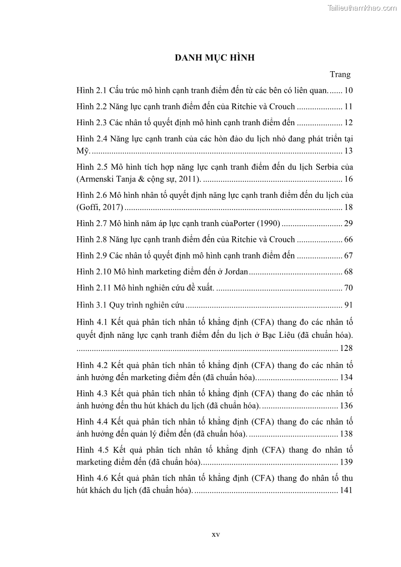 Luận án tiến sĩ quản trị kinh doanh Nâng cao năng lực cạnh tranh điểm đến du lịch ở Bạc Liêu - 2 Trang 18
