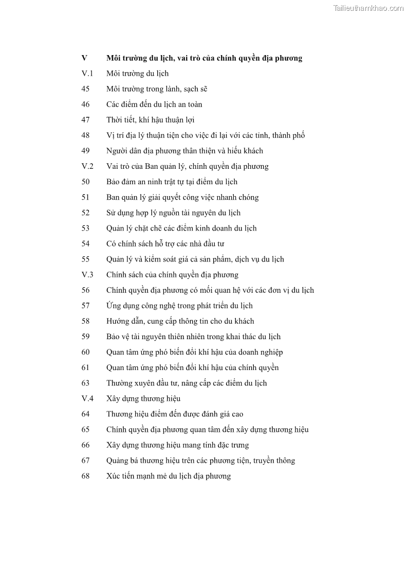 Luận án tiến sĩ quản trị kinh doanh Nâng cao năng lực cạnh tranh điểm đến du lịch ở Bạc Liêu - 21 Trang 248