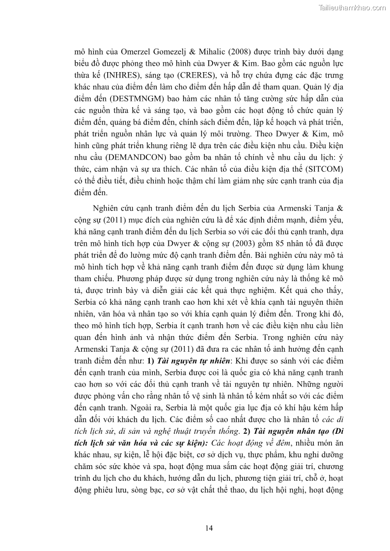Luận án tiến sĩ quản trị kinh doanh Nâng cao năng lực cạnh tranh điểm đến du lịch ở Bạc Liêu - 3 Trang 34