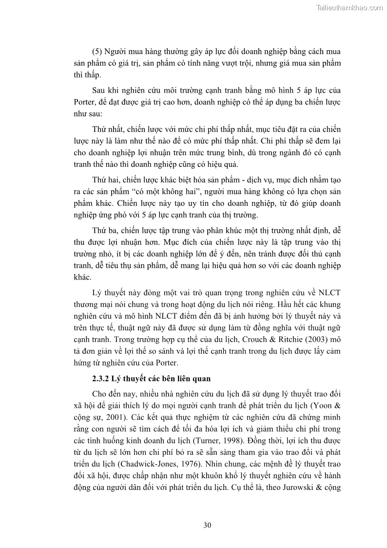 Luận án tiến sĩ quản trị kinh doanh Nâng cao năng lực cạnh tranh điểm đến du lịch ở Bạc Liêu - 5 Trang 50
