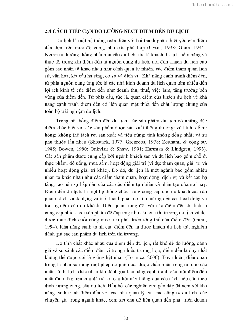 Luận án tiến sĩ quản trị kinh doanh Nâng cao năng lực cạnh tranh điểm đến du lịch ở Bạc Liêu - 5 Trang 53