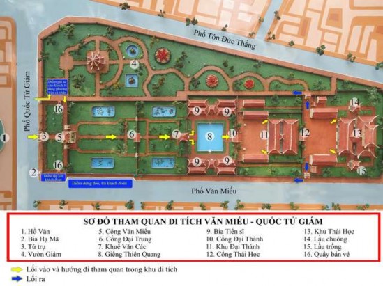 Hình 1 Sơ đồ tham quan di tích Văn Miếu Quốc Tử Giám Nguồn vanmieu gov vn 1