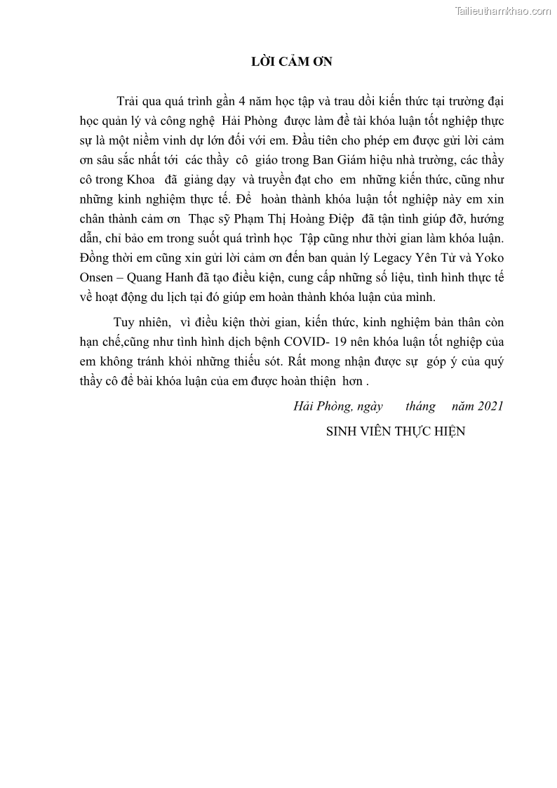 Khóa luận tốt nghiệp việt nam học Tiềm năng khai thác và phát triển loại hình du lịch chăm sóc sức khỏe ở Quảng Ninh - 1 Trang 7