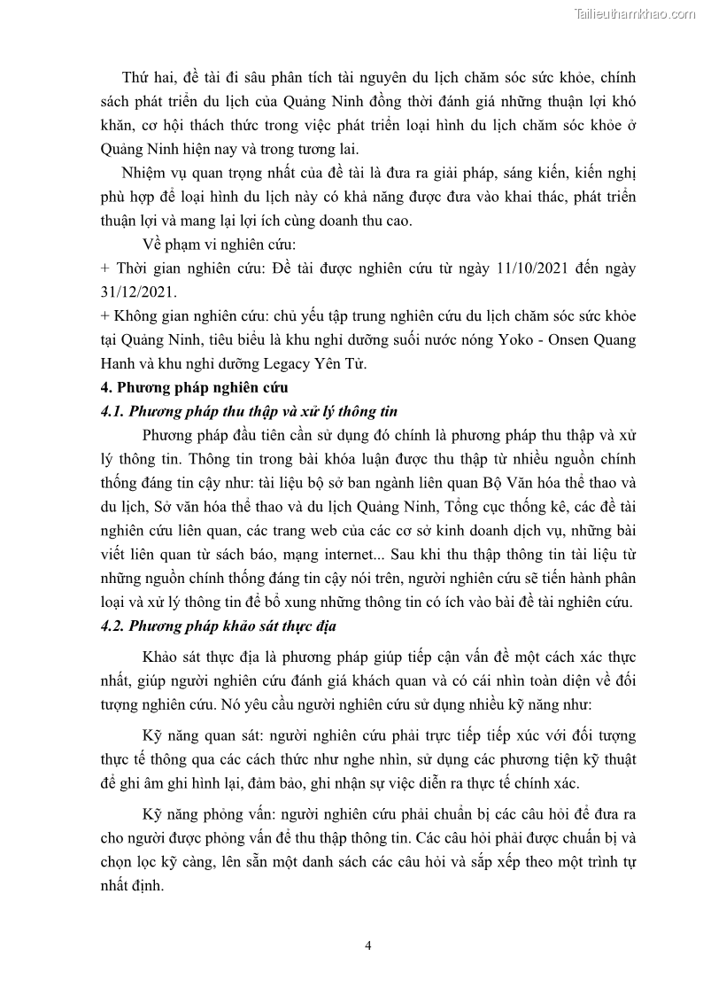 Khóa luận tốt nghiệp việt nam học Tiềm năng khai thác và phát triển loại hình du lịch chăm sóc sức khỏe ở Quảng Ninh - 2 Trang 14