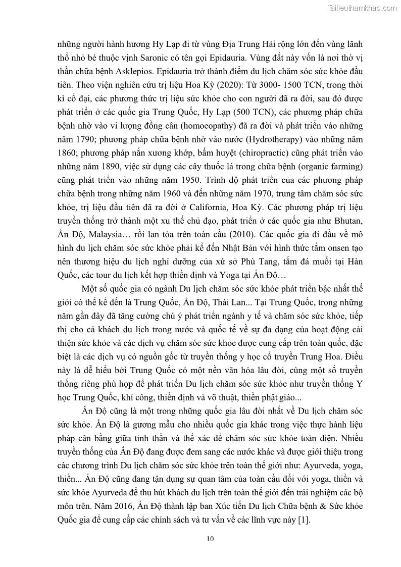 Khóa luận tốt nghiệp việt nam học Tiềm năng khai thác và phát triển loại hình du lịch chăm sóc sức khỏe ở Quảng Ninh - 2 Trang 20