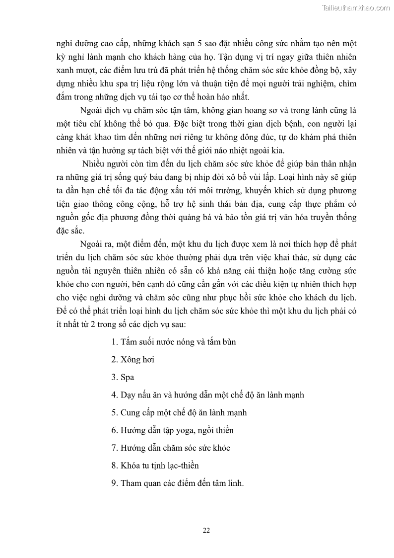 Khóa luận tốt nghiệp việt nam học Tiềm năng khai thác và phát triển loại hình du lịch chăm sóc sức khỏe ở Quảng Ninh - 3 Trang 32