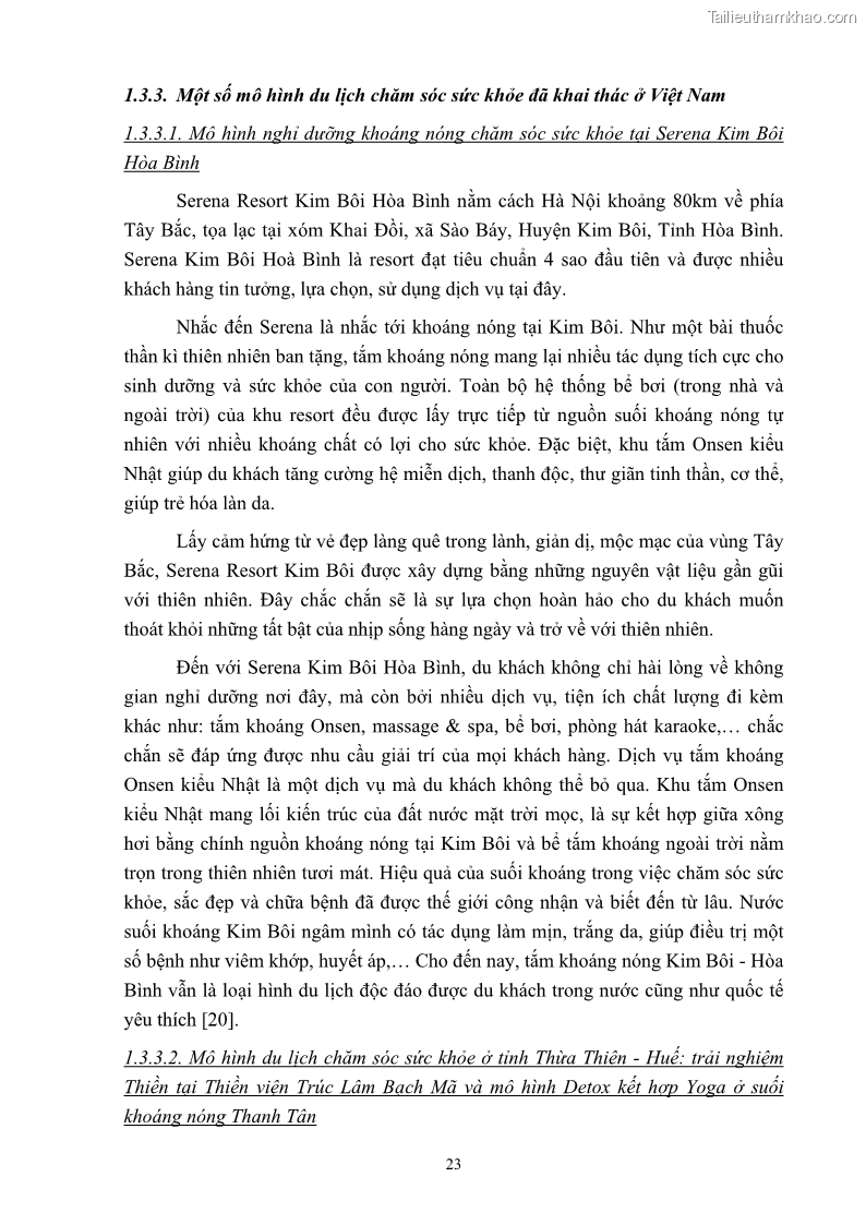 Khóa luận tốt nghiệp việt nam học Tiềm năng khai thác và phát triển loại hình du lịch chăm sóc sức khỏe ở Quảng Ninh - 3 Trang 33