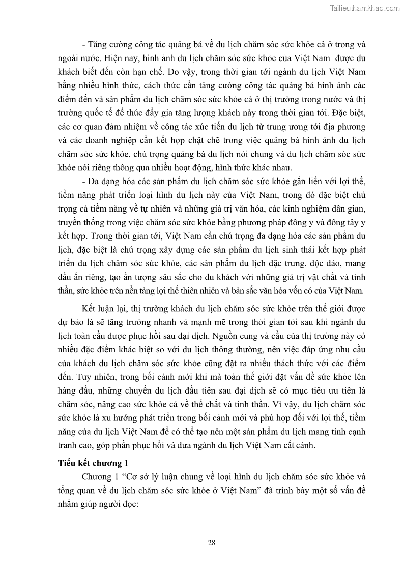 Khóa luận tốt nghiệp việt nam học Tiềm năng khai thác và phát triển loại hình du lịch chăm sóc sức khỏe ở Quảng Ninh - 4 Trang 38